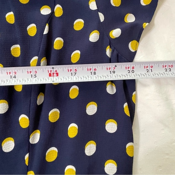 Talbots Blue and Yellow Ruched A-Line Sundress - Picture 10 of 10
